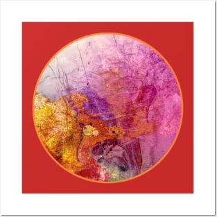 Circle Abstract Autumn Painting Posters and Art